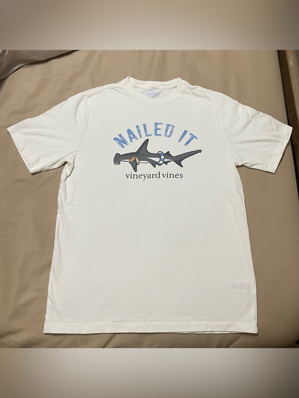 Vineyard Vines “Nailed It”  Hammerhead Graphic  Tee—Boys XL